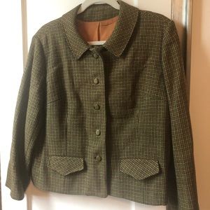 Fantastic tweed jacket - green, sage, brown